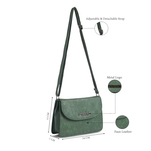 Image of Caprese Flowy Medium Sling Bag for Women with Adjustable Strap & Magnetic Button Closure for Comfortable Wear | Versatile Handbag for Everyday Use, Travel, and Special Occasions