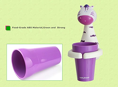 Heying Baby Animal Cartoon Children Toothbrush Holder Suit, Creative Candy Color Wall Suction Hanging Mouthwash Cup Food-Grade Material (Lion) #TOP7
