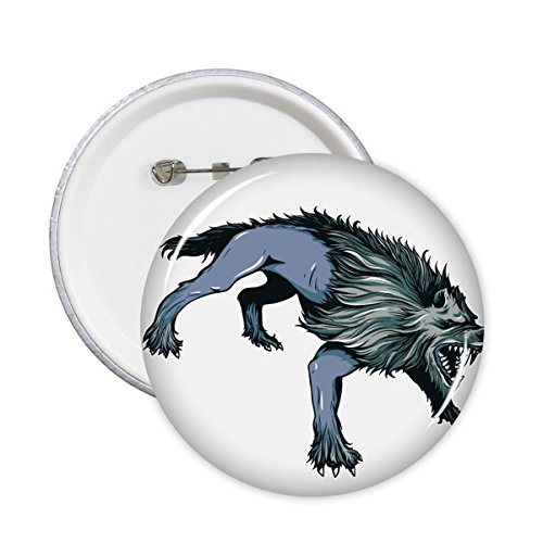 Badge guépard Scared Cheetah illustration grain lot de 5 petits boutons à épingle ronds