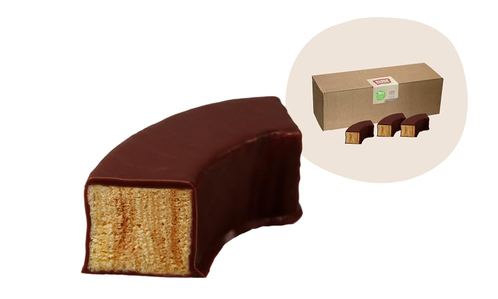 Baumkuchenringe mit Zartbitterschokolade, geviertelt, 16 Stück à 50g