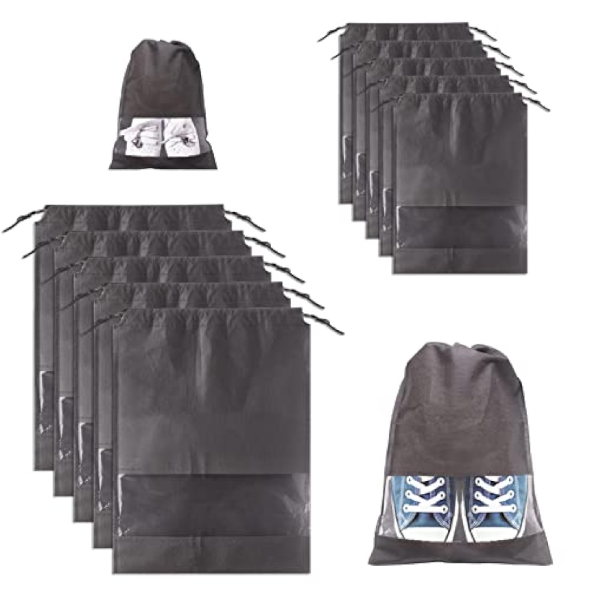 10 PCS Travel Shoe Bag, Drawstring Storage Bags