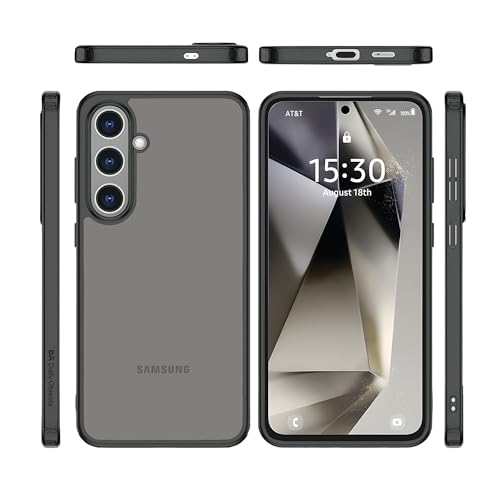 Image of DailyObjects Case for Samsung Galaxy S25 Plus, Black Frosted Slim Shockproof Back Cover