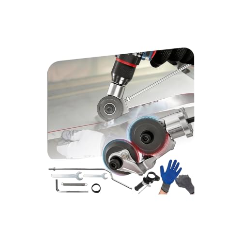 Upgraded Electric Drill Plate Cutter Metal Nibbler Drill Attachment Sheet Metal Cutter Tool with Adapter for Cutting Various Metals Materials Such As Aluminum Steel Copper IronWork Gloves