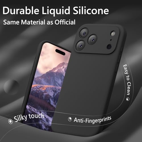 Image of FireNova Magnetic for iPhone 17 Pro Max Case, Compatible with MagSafe, [Integrated Silicone Camera Control Button] [Camera Protection] Anti-Scratch Microfiber Lining Phone Case, 6.9 inch, Black