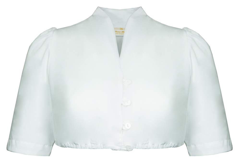 Pierre Marcel Melina - Camicia da donna in seta con scollo a V, colore: bianco
