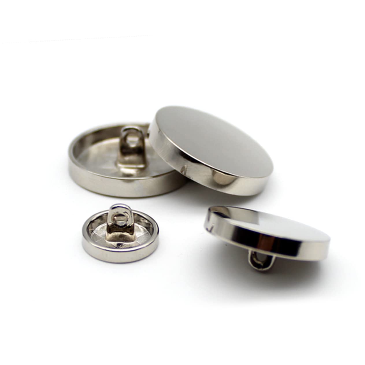 Veemoon 30 Pezzi Bottoni Di Metallo Piatti Per Cappotti Argento 20 Mm Bottoni Da Cucito Alla Moda Per Vestiti e Costumi Materiali in Lega Resistenti Per Progetti Di Sartoria e Abbigliamento