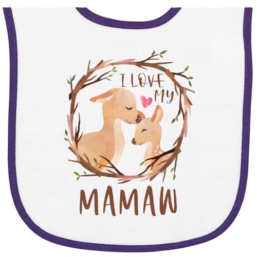 inktastic I Love My Mamaw Baby Terry Cloth Bib
