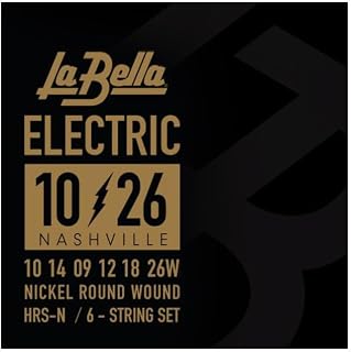 La Bella HRS-N - Nashville Tuning Nickle Round Wound 6- String Electric Guitar10-26