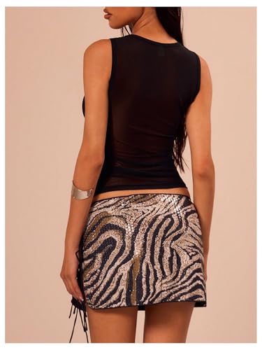 SOLY HUX Women's Sheer Mesh Tank Top Scoop Neck Sleeveless See Through Fitted Shirts Vest3