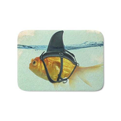 Society6 Bath Mats, Size 21" x 34", Brilliant Disguise - Goldfish with a