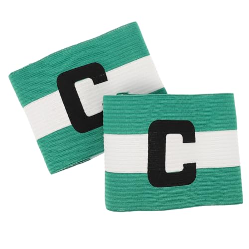 Milisten Brazalete de Capitán de Fútbol Ajustable con Cierre Táctil y Bordes Cómodos de Nylon para Equipos de Club y Entrenamiento de Fútbol 2 Piezas