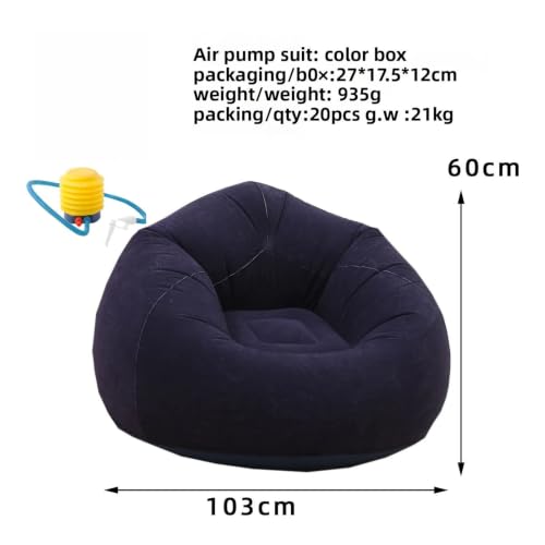 Sofá de aire portátil con PVC flocado de alta resistencia para exterior 7