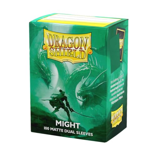 Dragon Shield | Matte Dual Standard Size Card Sleeves | 100 CT - Smooth & Tough Premium TCG Sleeves - Compatible with Pokemon, Flesh & Blood, One Piece & Magic The Gathering | Might