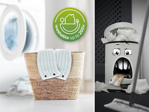 Leifheit Set Combi XL Micro Duo mit rückenschonendem Wischer, Wischtuchpresse für effektives...