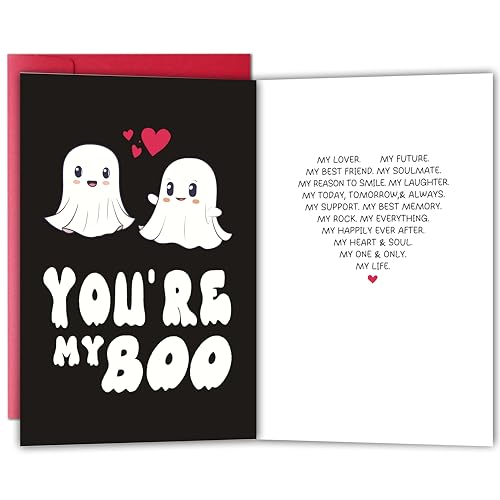 Funny Ghost Anniversary & Valentines Day Card Gift