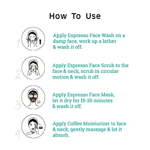 mCaffeine Espresso Coffee Skin Care Routine for Deep Exfoliation & Oil Free Hydration | Face Wash, Face Scrub, Face Mask, Moisturizer | All Skin... - Image 5