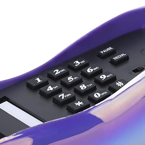 Teléfono fijo alámbrico con diseño de labios electroplateado miniatura 7