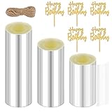 MXTIMWAN 3 Rolle Tortenrandfolie, Tortenfolie Wiederverwendbar 8cm/10cm/15cm...