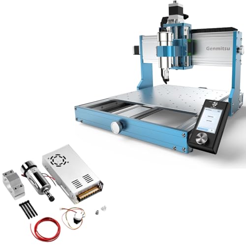 Genmitsu 3030-PROVer MAX CNC Router Machine + Air-Cooled 300W Brush DC Spindle Motor with 0-48V Output Adjustable Switching Power Supply,