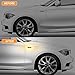 TEMSONE LED Side Marker Lights Assembly Kit with Smoke Lens Amber Turn Signal Lamp for Front Driver & Passenger Side Compatible with BMW 1 3 5 Series E46 E60 E61 E82 E88 E90 E91 E92 E93 X1 X3 E83 E84