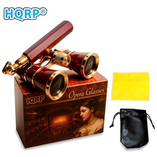 HQRP Binoculares Opera 3x25 con mango plegable miniatura 2