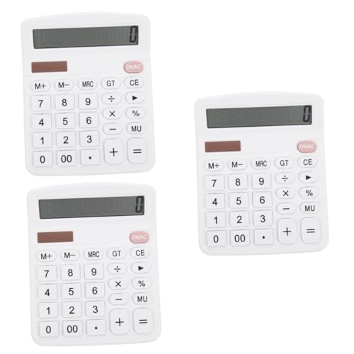 3 pezzi Calcolatrice Tavolo Leggera per Studenti e Ufficio Strumento Calcolo Portatile per Casa e Scuola Facile Usare e Trasportare