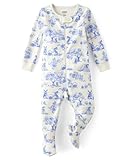 Gymboree,and Toddler Easter Gymmie One Piece Zip Front Cotton Pajama,Halo White Bunny,12-18 Months