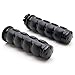 Krator® Black Comfort Rubber Motorcycle Handlebar Hand Grips (1") Hand Handlebar Grips Grip Black Grips Fits Cruisers Harley Suzuki Kawasaki Yamaha Honda w/ 1" inch Throttle Grips Bar Ends
