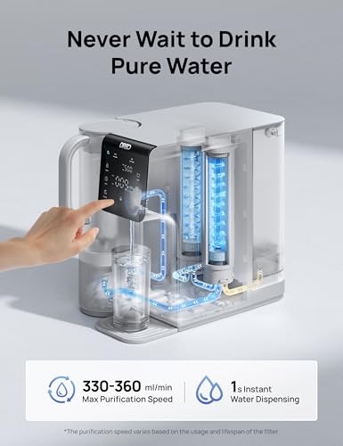 Image of DREO Reverse Osmosis Water Filter Countertop, 7-Stage RO Water Filtration System, Installation-Free, Reduce TDS, Water Filter Pitcher for Home, Kitchen, 3:1 Pure to Drain, WF511 Upgraded
