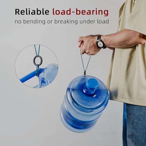 Image of FEGVE Integrated Titanium Round Carabiner Key Clip with 2 Key Rings