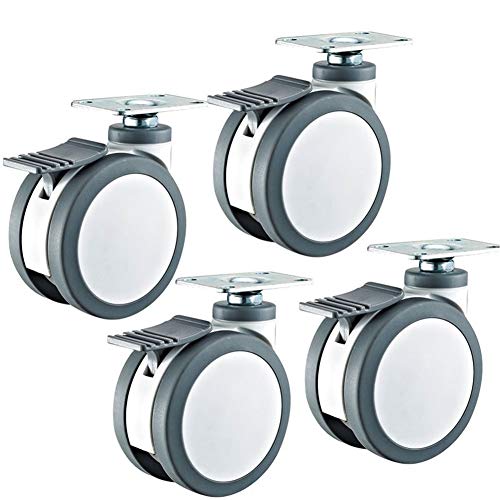 DINGGUANGHE-CUP Rotelle Piatte 3 Pollici Medical Ruote/Wheels con l'installazione del Freno Flat Panel Mute Wearable for Barella da Ospedale apparecchiature elettroniche Uso Multiplo