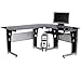 Produktbild HOMCOM Eckschreibtisch Computertisch Schreibtisch Bürotisch PC Tisch mit schwarzem Sicherheitsglas