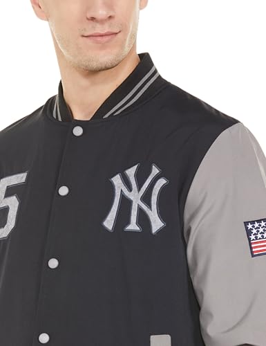 Image of Qube By Fort Collins Men's Polyester Standard Length Regular Fit Lightweight Varsity Jacket - Stylish, Comfortable, and Winter-Ready