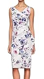 Alex Evenings Women's Short Crepe Dress with Side Ruched Waist (Petite and Regular Sizes), Ivory...