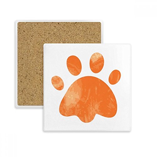 Pierre absorbante dessous de verre patte chat orange multicolor