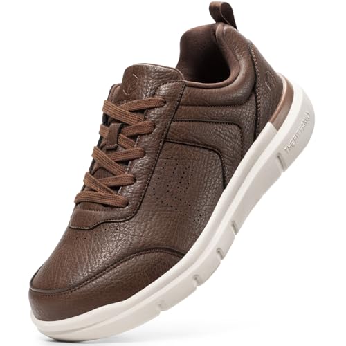 Image of FitVille Wide Shoes for Men Dress Sneakers Casual Oxfords Comfortable Shoes for Men Lightweight Plantar Fasciitis Bunions