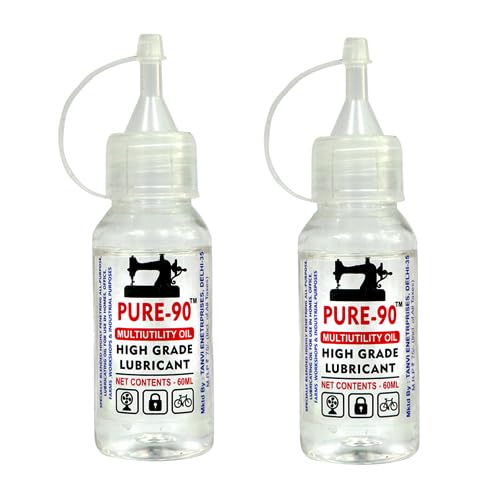 Pure-90 Sewing Machine Oil, High Grade Multipurpose, 50ml Transparent Bottles, for Home, Office, Farms, Workshops, Sewing Machines and Workshop Equipment (Pack of 2)-picture-30