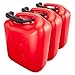 Produktbild Trevendo Kraftstoffkanister für Benzin und Diesel, Benzinkanister, Reservekanister, Deckel mit Dichtring, Flexibler Ausgießer, AdBlue-beständig, rot (3 Kanister, 20 Liter)