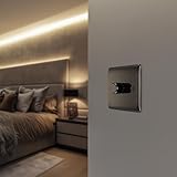 BG Electrical Intelligent Single Wall Dimmer Switch, 2 Way, Raised Profile, Round Edges, Nexus Metal, Black Nickel, 200W, NBN81 - Image 6