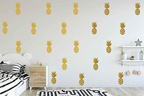 40 vinilos decorativos de piña dorada para pared miniatura 2