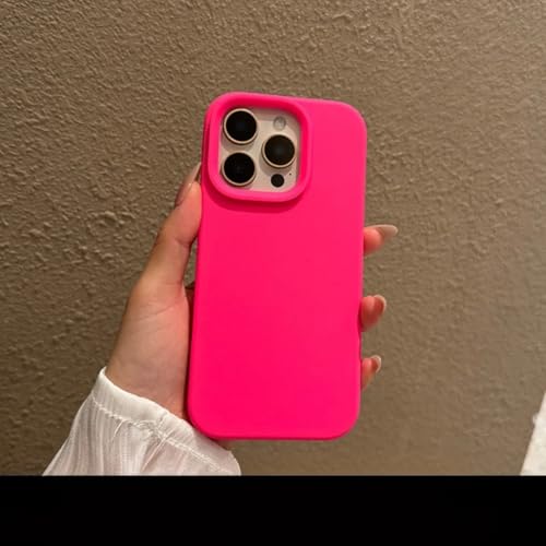 Coque silicone liquide iPhone 13 14 15 16 Pro Max bouton commande photo YG Pink