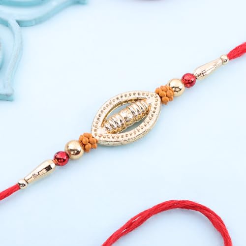 Image of Floweraura Raksha Bandhan Celebrations Handcrafted Designer Dora Rakhi - Rakhi Set for Brother | Bhai | Kids | Boy | Cousins | Handmade Rakshabandhan Gift Set