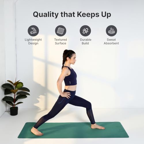 Image of Cult Yoga Mat EVA 5mm with Carry Strap - Non-Slip, Cushioned, Sweat-Resistant, Eco-Friendly Workout Mat for Home Gym & Fitness - Sage Green