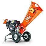 SuperHandy Wood Chipper Shredder Mulcher 196cc Motor Engine Heavy Duty Compact Rotor Assembly Design 5cm Max Capacity Aids in Fire Prevention and Building Firebreaks