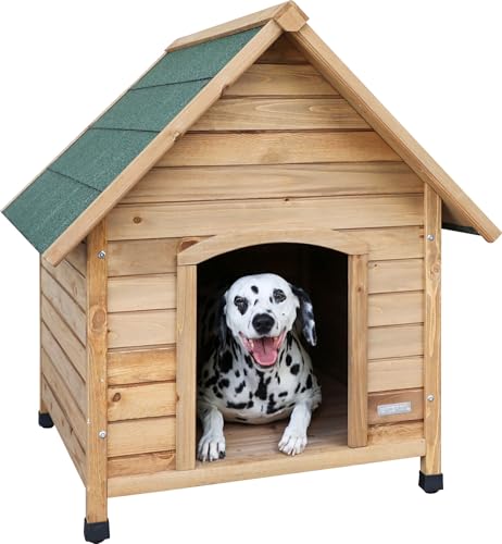 Casa de perro de madera impermeable con techo de betún Kerbl 3