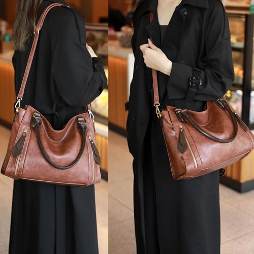Sac à main tendance en polyuréthane avec poches zippées pour femme