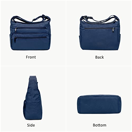 Image of VOLGANIK ROCK RFID Purses for Women Fabric Nylon Multi Pocket Crossbody Bag Ladies Travel Handbag