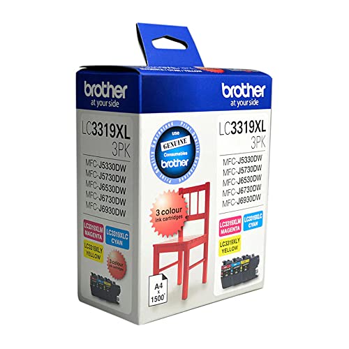 Cartouches Brother LC3319XL-3PK pack de 3 couleurs haute capacité 1500 pages