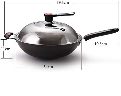 Wok de hierro fundido al carbono 13 pulgadas miniatura 6
