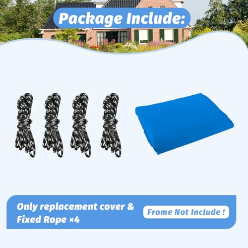 10x10 Canopy Replacement Top for Pop-up Canopy Tent, Waterproof Instant Cover with Rope, Suitable for Garden, Picnic, Ca